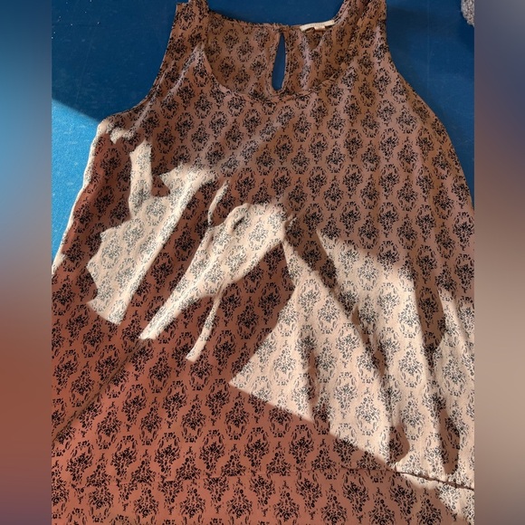 Pleione patterned yellow high-low tank top small - Picture 1 of 5